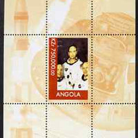Angola 1999 Great People of the 20th Century - Apollo Astronauts perf souvenir sheet unmounted mint. Note this item is privately produced and is offered purely on its thematic appeal