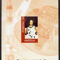 Angola 1999 Great People of the 20th Century - Apollo Astronauts imperf souvenir sheet unmounted mint. Note this item is privately produced and is offered purely on its thematic appeal