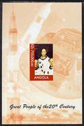 Angola 1999 Great People of the 20th Century - Apollo Astronauts imperf souvenir sheet unmounted mint. Note this item is privately produced and is offered purely on its thematic appeal