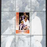 Angola 1999 Princess Diana with Harry & William perf s/sheet unmounted mint