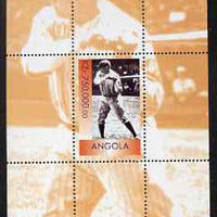 Angola 1999 Babe Ruth perf s/sheet unmounted mint