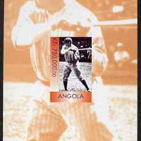 Angola 1999 Babe Ruth imperf s/sheet unmounted mint