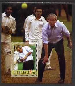 Liberia 2006 President Bush Playing Cricket perf m/sheet unmounted mint