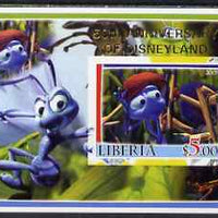 Liberia 2005 50th Anniversary of Disneyland overprint on Bugs life imperf m/sheet #3 unmounted mint