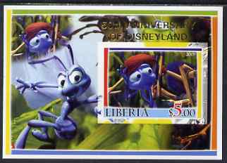 Liberia 2005 50th Anniversary of Disneyland overprint on Bugs life imperf m/sheet #3 unmounted mint