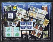 Micronesia 1994 Tenth Anniversary of Postal Independence se-tenant block of 4 unmounted mint, SG 385-8