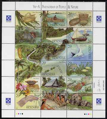 Micronesia 1993 Yap perf sheetlet containing 18 values unmounted mint, SG 339-56