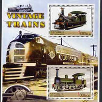 Somalia 2005 Vintage Trains #2 perf sheetlet containing 2 values unmounted mint