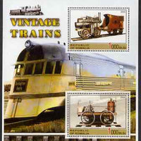 Somalia 2005 Vintage Trains #3 perf sheetlet containing 2 values unmounted mint