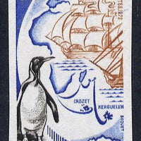 France 1972 Crozet Islands 90c (Penguin, Map, Ship) imperf from limited printing unmounted mint Yv 1704