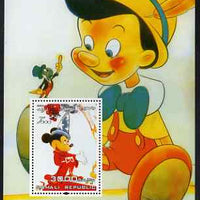 Somalia 2004 75th Birthday of Mickey Mouse #14 - Pinocchio perf m/sheet unmounted mint