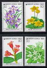 South Korea 1993 Wild Flowers (4th series) perf set of 4 unmounted mint, SG 2082-5