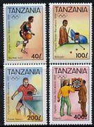 Tanzania 1992 Barcelona Olympic Games (2nd issue) perf set of 4 unmounted mint, SG 1309-12