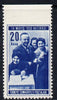 Turkey 1950 Elections 20k unmounted mint imperf between stamp and top margin