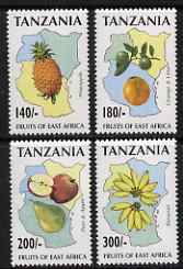 Tanzania 1996 East African Fruit perf set of 4 unmounted mint, SG 2089-92