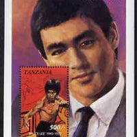 Tanzania 1992 Entertainers - Bruce Lee 500s perf m/sheet unmounted mint, SG MS 1135a