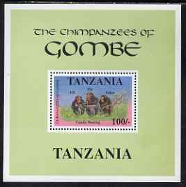 Tanzania 1992 Chimpanzees of the Gombe perf m/sheet unmounted mint, SG MS 1287