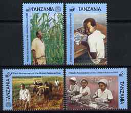 Tanzania 1995 50th Anniversary of UN Food & Agriculture Organisation perf set of 4 unmounted mint SG 2064-7