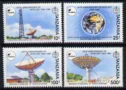 Tanzania 1991 25th Anniversary of Intelsat Satellite System perf set of 4 unmounted mint SG 965-8