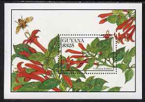 Guyana 1994 Flowers $325 perf m/sheet (Columnea fendleri) unmounted mint, SG MS 3910b