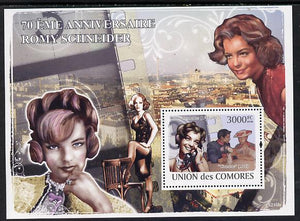 Comoro Islands 2008 70th Birth Anniversary of Romy Schneider (actress) perf s/sheet unmounted mint
