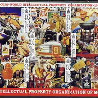 Mongolia 1999 20th Anniversary of World Intellectual Property Organisation perf sheetlet containing set of 9 values unmounted mint, SG MS 2788