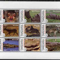 Tanzania 1995 The Sierra Club perf sheetlet containing 9 values unmounted mint