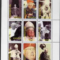 Angola 2000 Cardinal John O'Connor perf sheetlet containing set of 9 values unmounted mint