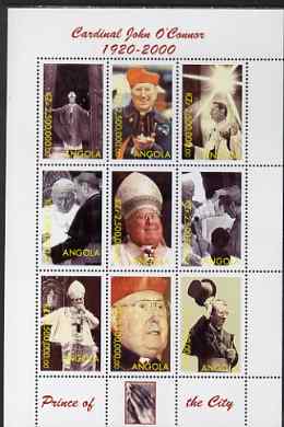 Angola 2000 Cardinal John O'Connor perf sheetlet containing set of 9 values unmounted mint