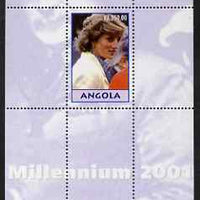 Angola 2001 Millennium series - Princess Diana perf s/sheet unmounted mint