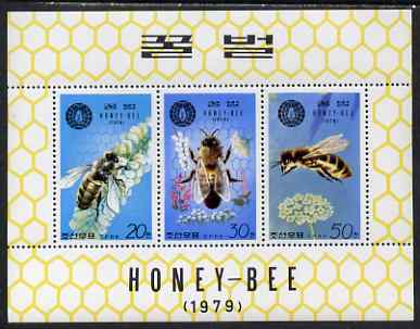 North Korea 1979 The Honey Bee perf sheetlet comprising the set of 3 unmounted mint, as SG N1928-30