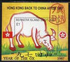 Bernera 1997 Hong Kong Back to China perf m/sheet (£1 value) Year of the Ox unmounted mint