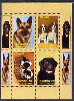 Turkmenistan 2000 Dogs perf sheetlet containing complete set of 4 values unmounted mint. Note this item is privately produced and is offered purely on its thematic appeal