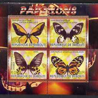 Djibouti 2008 Butterflies #1 perf sheetlet containing 4 values unmounted mint
