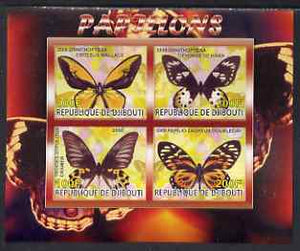Djibouti 2008 Butterflies #1 imperf sheetlet containing 4 values unmounted mint