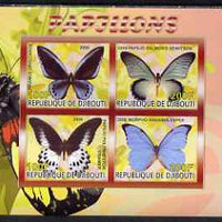 Djibouti 2008 Butterflies #2 imperf sheetlet containing 4 values unmounted mint