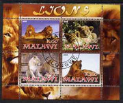 Malawi 2008 Lions perf sheetlet containing 4 values fine cto used