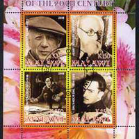 Malawi 2008 Great Artists of the 20th Century perf sheetlet containing 4 values fine cto used