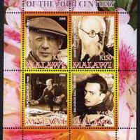 Malawi 2008 Great Artists of the 20th Century perf sheetlet containing 4 values unmounted mint