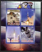 Malawi 2008 40th Anniversary of Apollo 7 perf sheetlet containing 4 values unmounted mint