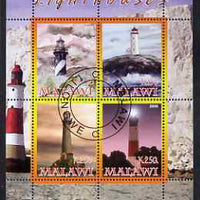 Malawi 2008 Lighthouses perf sheetlet containing 4 values fine cto used