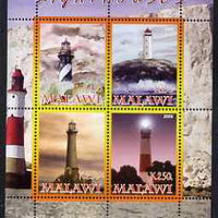 Malawi 2008 Lighthouses perf sheetlet containing 4 values unmounted mint