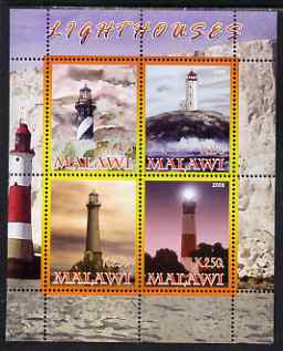 Malawi 2008 Lighthouses perf sheetlet containing 4 values unmounted mint