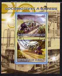 Djibouti 2008 Steam Locos #3 - King Edward I & Saint Gabriel perf sheetlet containing 2 values fine cto used