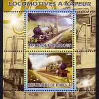 Djibouti 2008 Steam Locos #3 - King Edward I & Saint Gabriel perf sheetlet containing 2 values unmounted mint