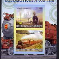 Djibouti 2008 Steam Locos #5 - Salisbury & Duchess of Buccleuch imperf sheetlet containing 2 values unmounted mint