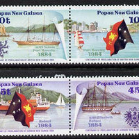 Papua New Guinea 1984 Protectorate Proclamation set of 4 (2 se-tenant pairs) unmounted mint SG 487-90*