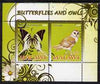 Malawi 2008 Butterflies & Owls perf sheetlet containing 2 values unmounted mint