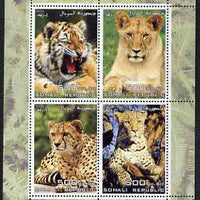 Somalia 2005 Wild Cats perf sheetlet containing 4 values unmounted mint