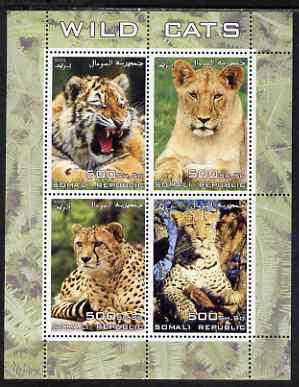 Somalia 2005 Wild Cats perf sheetlet containing 4 values unmounted mint